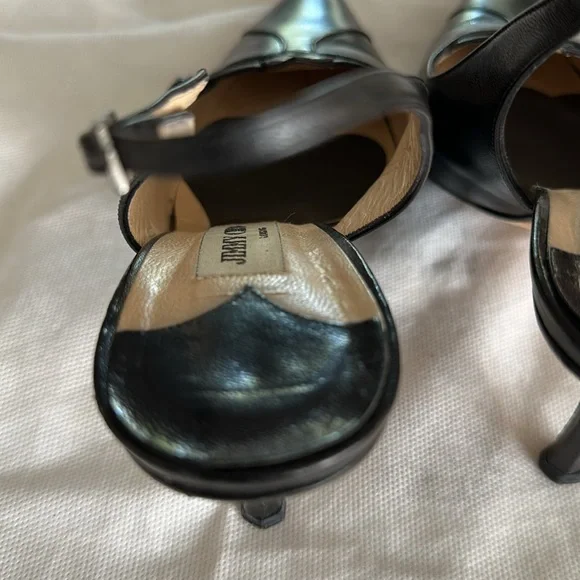 JIMMY CHOO leather buckle sling back - Picture 5 of 9